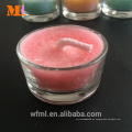 Vela tricolora de Tealight de la llama del precio moderado en las tazas de cristal Proveedores
